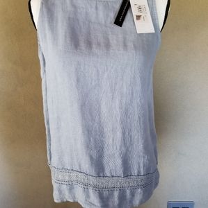 NWT- Sz Small Luca Vanucci Blue Linen Tank